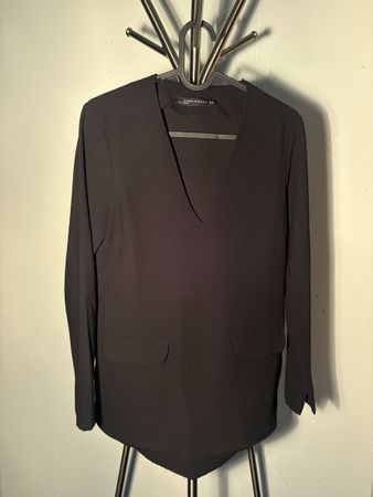 Zara Woman Blazer schwarz langer Schnitt Grösse XS