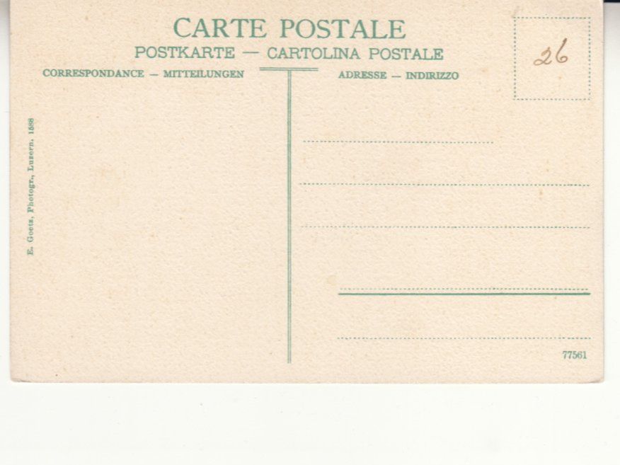 Cartoline postali: Luzern Löwendenkmal ca. 1930, Goetz – Usato da Bürglen TG venduto da StampGraf 1