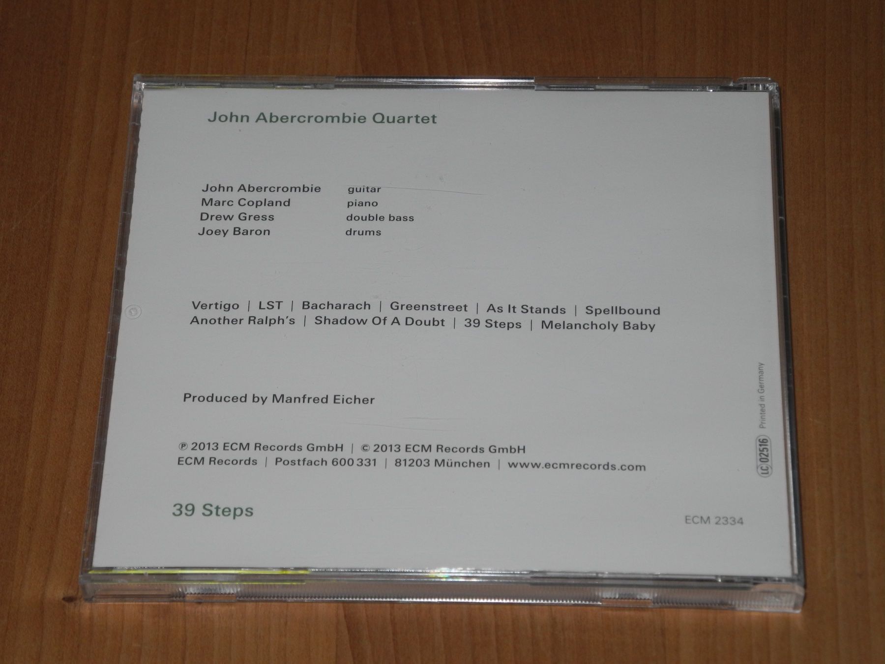 CD: JOHN ABERCROMBIE QUARTET: 39 STEPS - ECM 2334 – Nuovo (secondo la descrizione) da Fahrwangen venduto da Swirl2 2