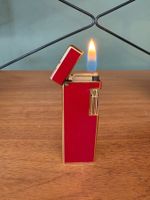 Rover Feuerzeug Vintage Rot und Goldfarben, unbenutzt