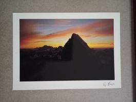 AK Berge Matterhorn Gipfel Abendstimmung Mont Blanc Sigi St.