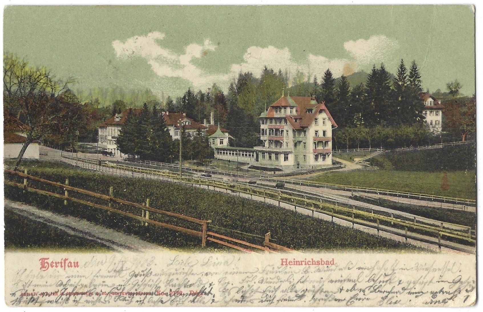 Cartoline postali: H e r i s a u    -    Heinrichsbad – Usato da Bütschwil venduto da Jackson1A