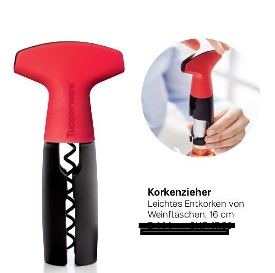 Apribottiglie & Tappi per chiusura: Tupper Korkenzieher – Nuovo e nell'imballaggio originale da Schweizersholz venduto da fuchs06 2