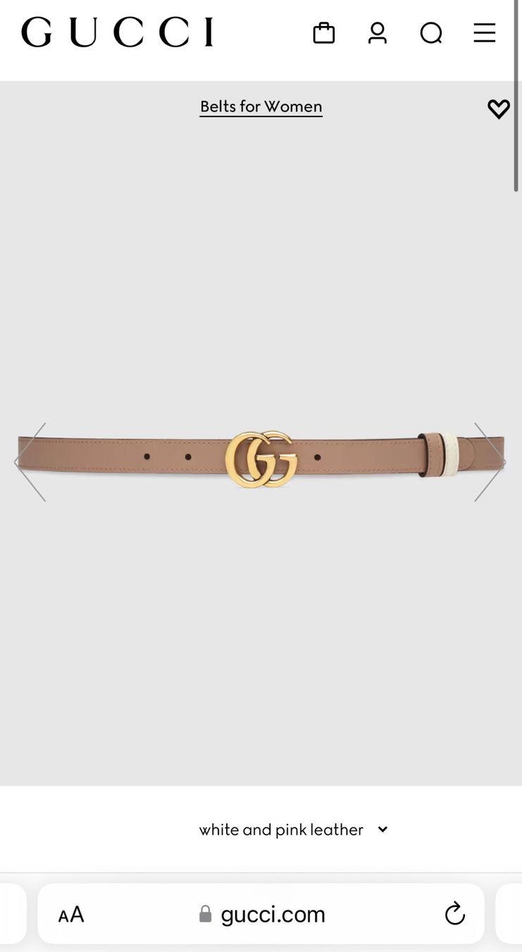 Gucci Cinture: Gucci Wende Gürtel Dusty pink / Creme – Nuovo (secondo la descrizione) da Inwil venduto da 27sonnenschein