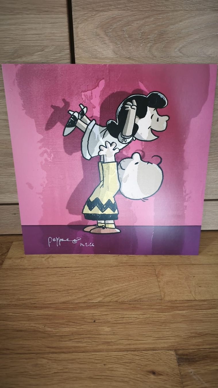 Foto & Immagini: Pop Art Peanuts-Peppone handsigniert Kunstdruck mit Tasche – Nuovo (secondo la descrizione) da Frasnacht venduto da monster-350 1