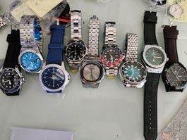 9Uhren,8×Quarz,1×automatic