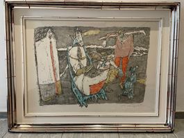 Carigiet Lithographie in tollem Kassettenrahmen!  Top!