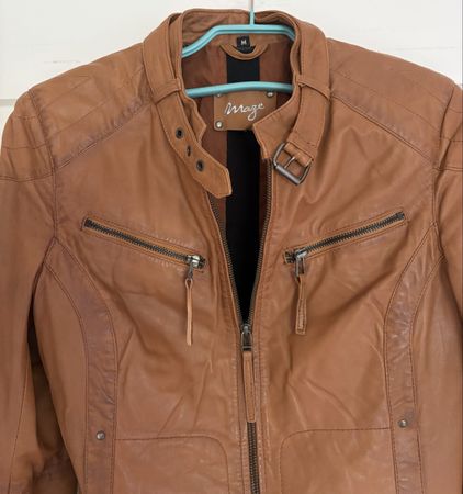 Maje Lederjacke Damen braun Grösse M neuwertig 
