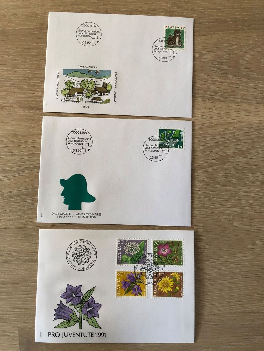 Buste & buste per spedizione: 9 verschiedene FDC Kuverts ° – Usato da Thalwil venduto da holoarte 3
