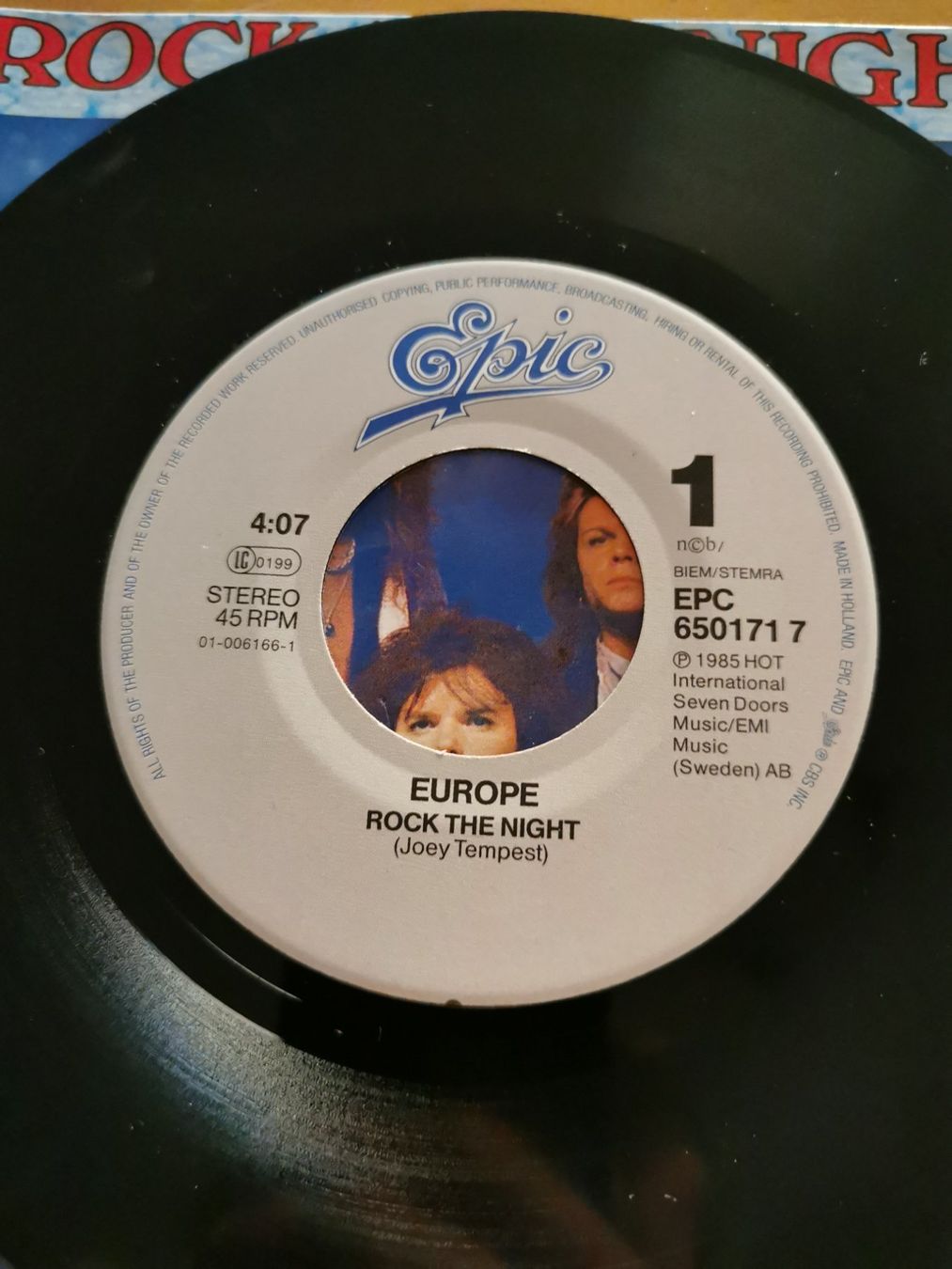 Dischi in vinile: Europe - Rock The Night - Single Schallplatte – Usato da St.Gallen venduto da Tamal0204 2