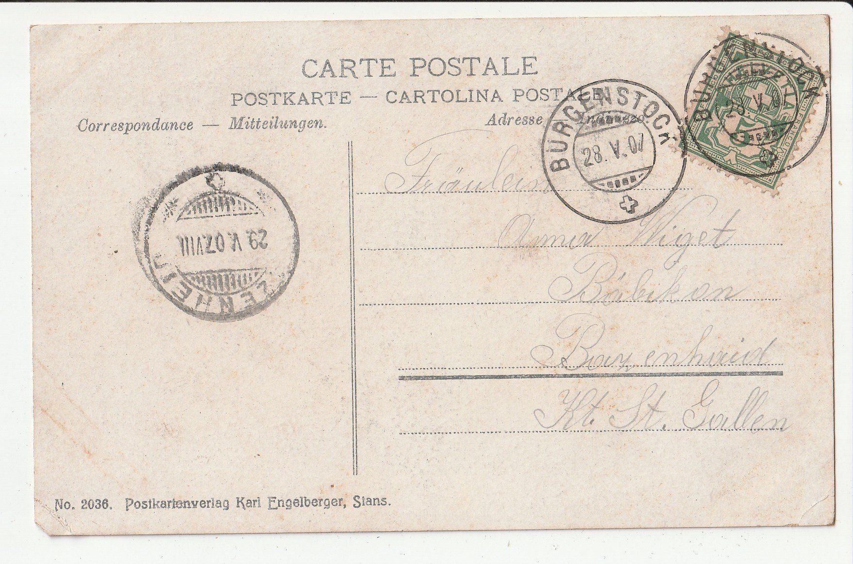 Cartoline postali: Bürgenstock Bürgenberg – Usato da Rheineck venduto da rhynegg 1