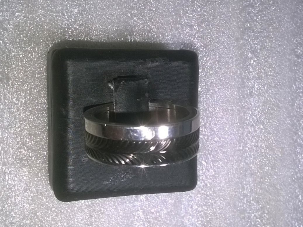 Ringe: RING EDELSTHAL SILBER FARBE MIT SCHWARZ GEMACHT – Neu (gemäss Beschreibung) aus Basel von bijoutrie_4