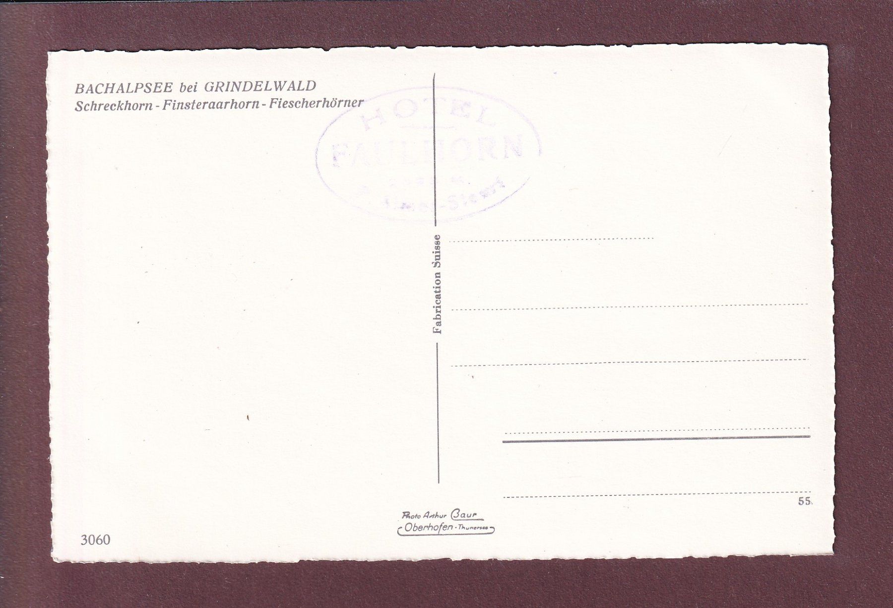 Cartoline postali: BACHALPSEE bei Grindelwald - Leute – Usato da Pully venduto da nicecards 1