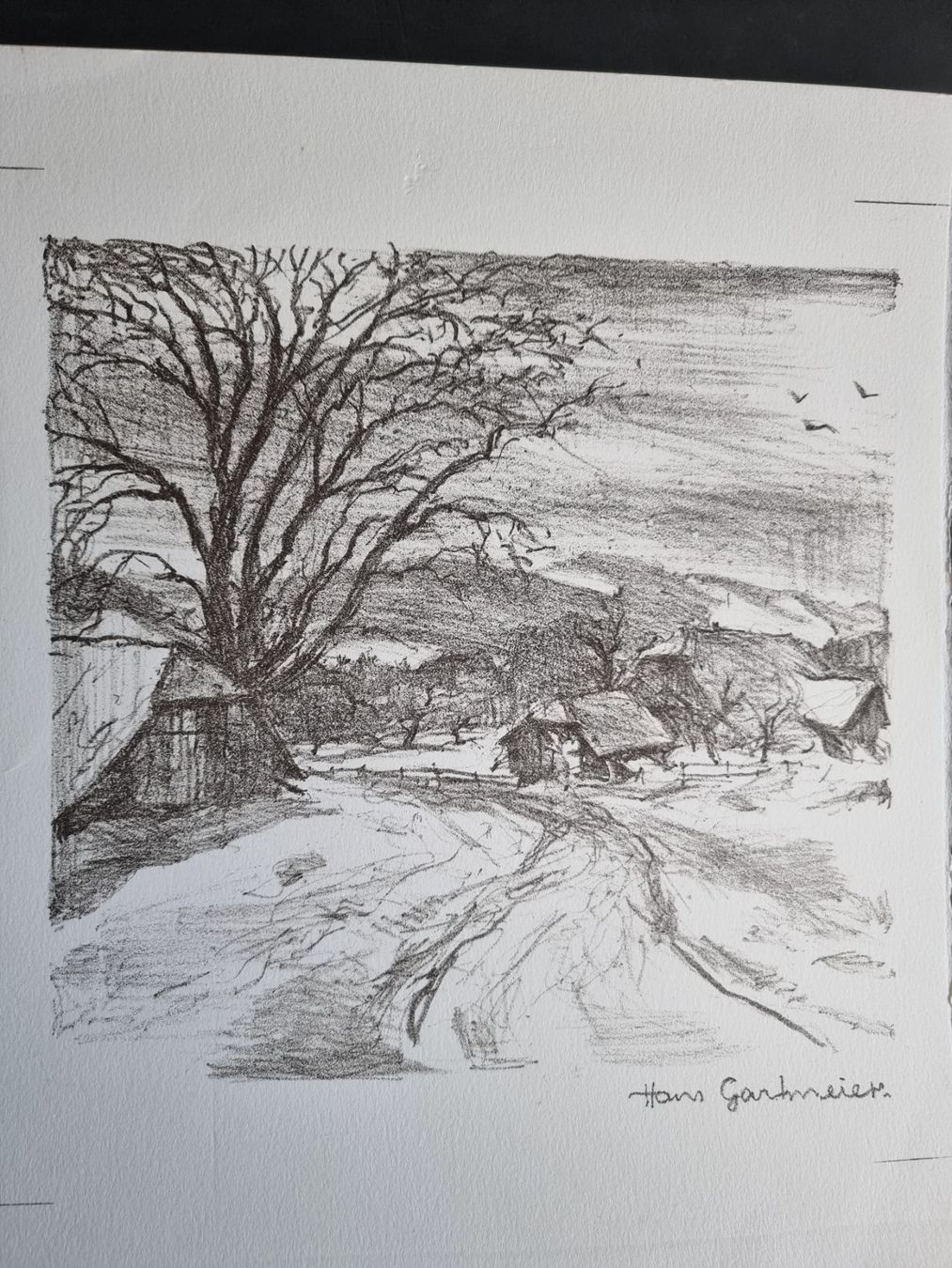 Grafica & Litografie: HANS GARTMEIER LITHOGRAPHIE DRUCKSINIERT KÜNSTLERPROBE – Usato da Gersau venduto da grafik-kunst