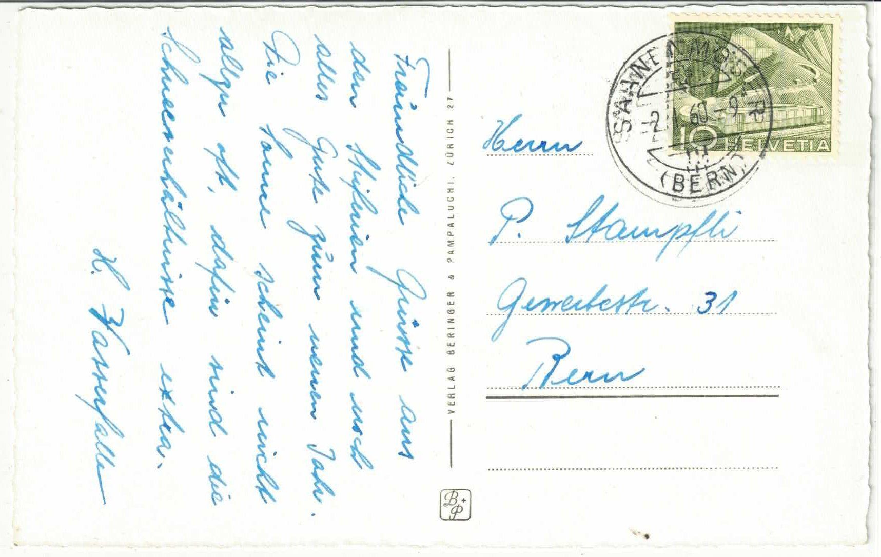 Cartoline postali: Saanenmöser MOB im Winter – Usato da Ettingen venduto da Kartenplanet 1
