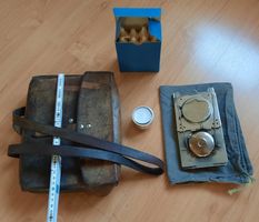 Kartentasche Leder und Faltlaterne Armee, Schweiz CH