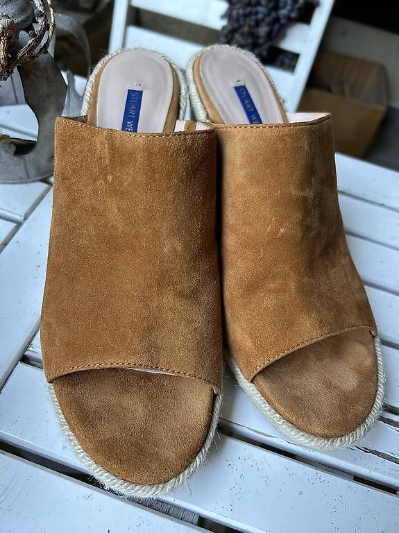 Scarpe da donna: mules con zeppa in camoscio(open toe) – Usato da magliaso venduto da rossella17 2