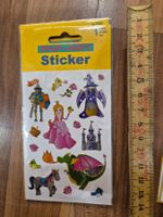 10 Sticker Märchen Prinzessin Ritter Drache Gold Glitzer NEU
