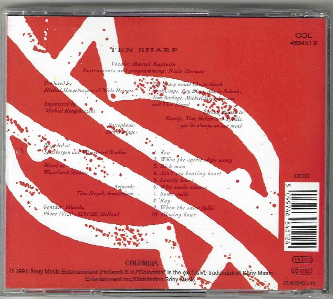 CD: Ten Sharp – Under The Water-Line – Usato da Genève venduto da CDLPBookS 1
