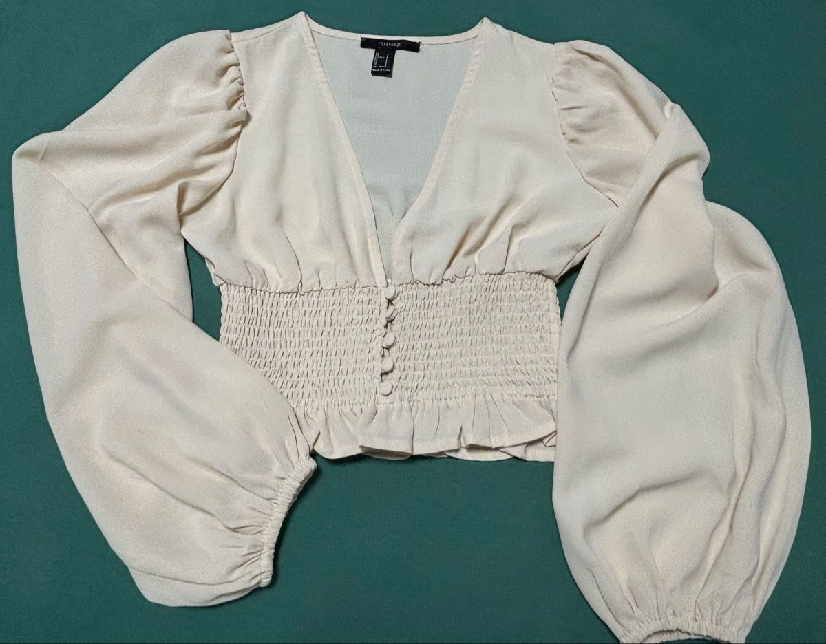 Camicette: Forever 21 Bluse, Cremeweiss, Grösse S – Nuovo (secondo la descrizione) da Zollikerberg venduto da Jvac2 3