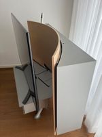 TV Möbel DESIGNER / Raumteiler - Ahornholz / Silbergrau