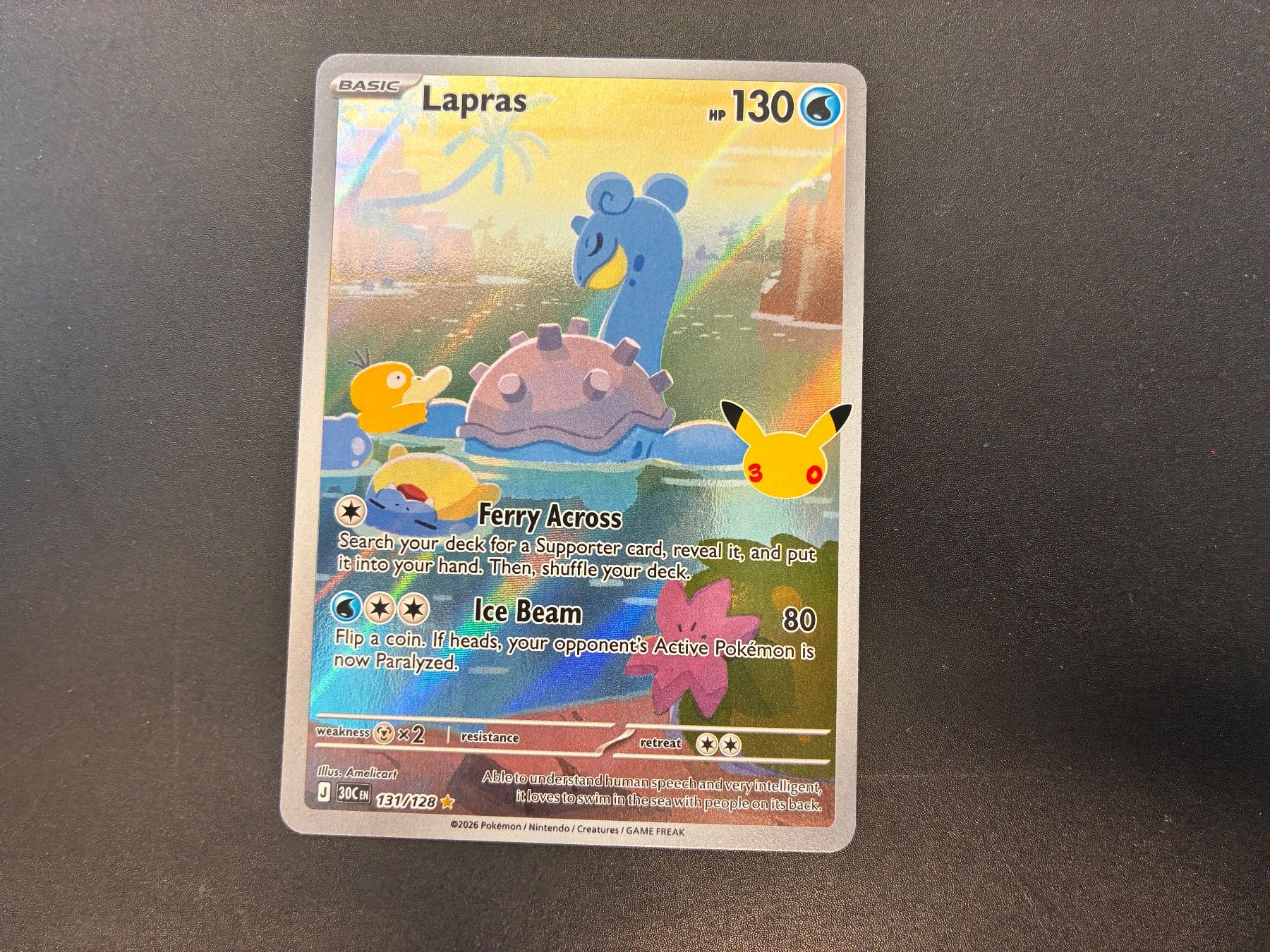 Pokémon Sammelbilder & Trading cards: Lapras 131/128 - 30th Celebration - en – Neu (gemäss Beschreibung) aus Hütten von yve_tf69