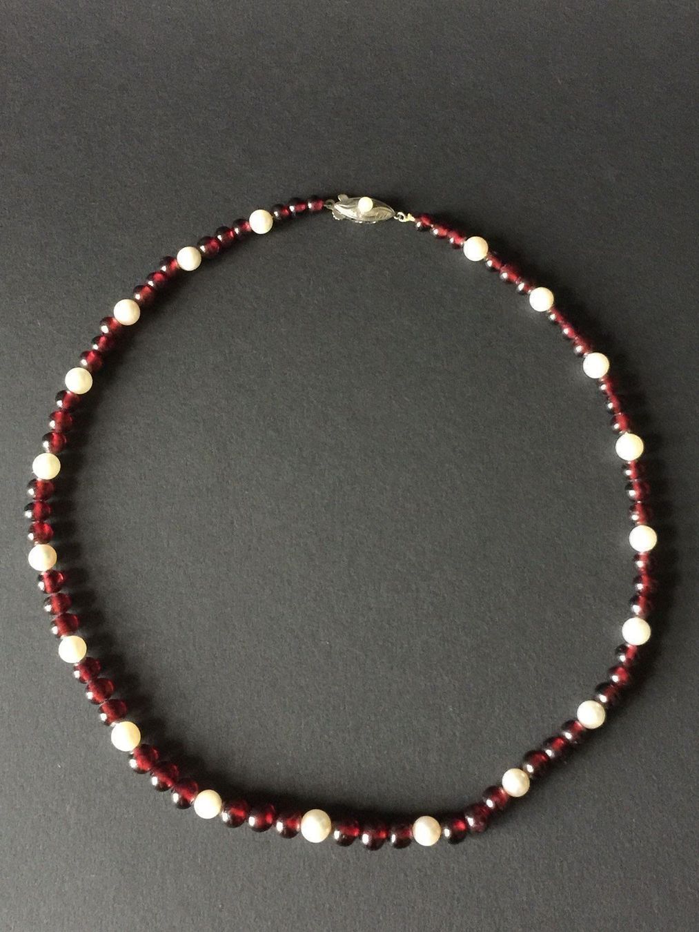 Catenine: Perle/Granat Kette – Nuovo (secondo la descrizione) da Basel venduto da shorthills_2013