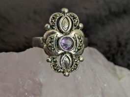 Ring Silber 925 mit lila Stein