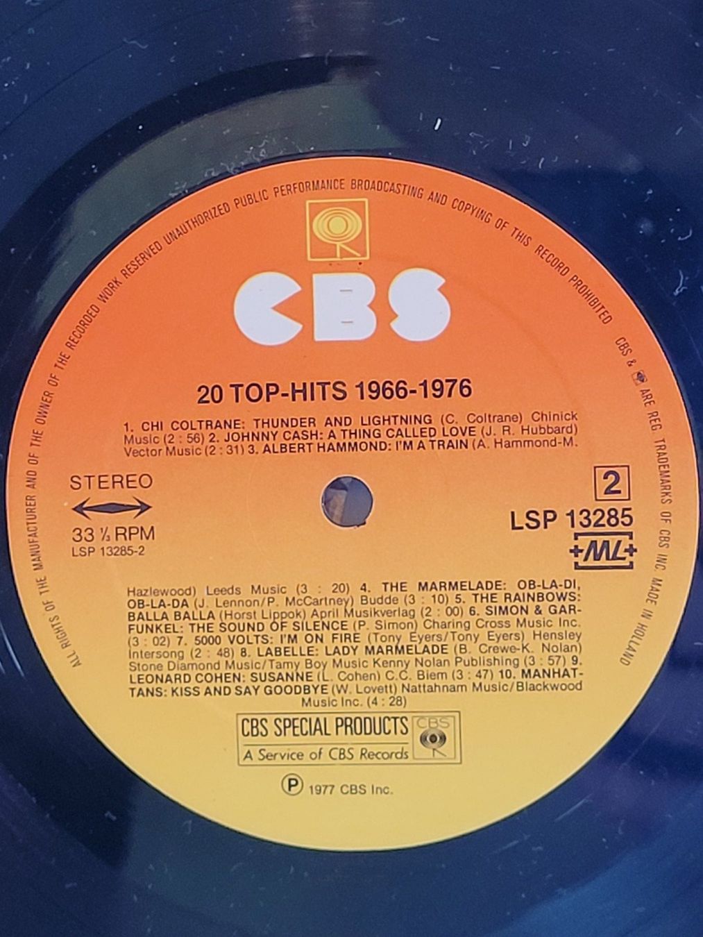 Schallplatten: Vinyle CBS 20 Top-Hits 1966-1976 – Gebraucht aus la Chaux-de-Fonds von Lampe 5