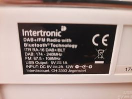 Intertronic DAB+ Radio mit Bluetooth
