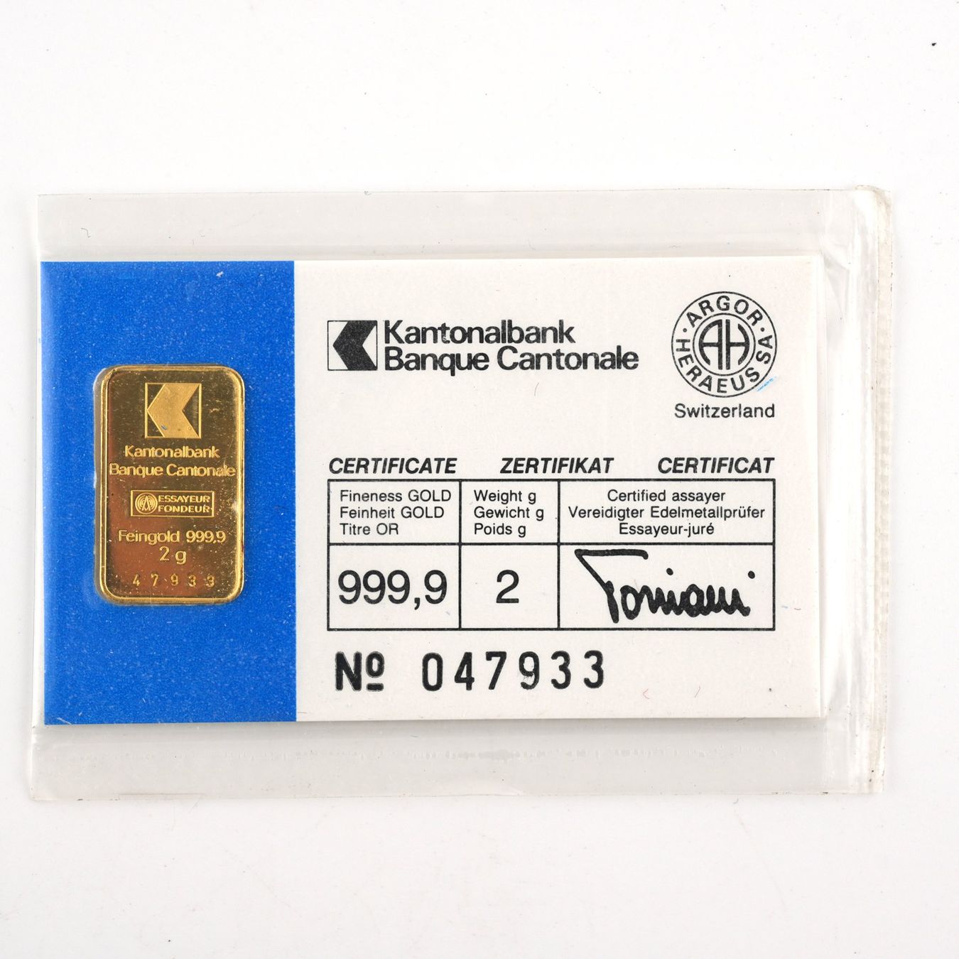 Metalli preziosi: 2g Goldbarren – Usato da Basel venduto da Edelmetallhaus.com
