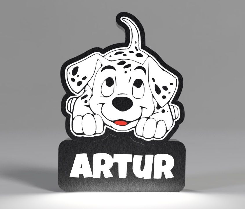 Lampen: Lightbox lumière led Chien Dalmatien – Neu (gemäss Beschreibung) aus Vicques von PAMB3D 1