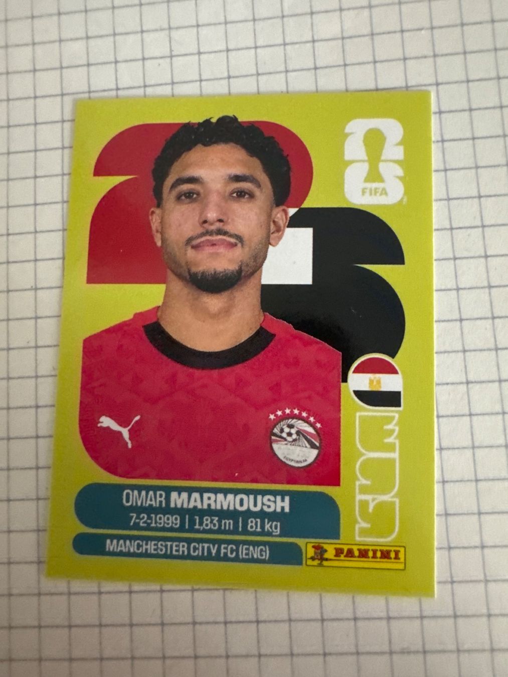 Panini Carte collezionabili: Panini Sticker WM 2026, EGY 20 Omar Marmoush – Nuovo (secondo la descrizione) da Winterthur venduto da mathis-spielsteine