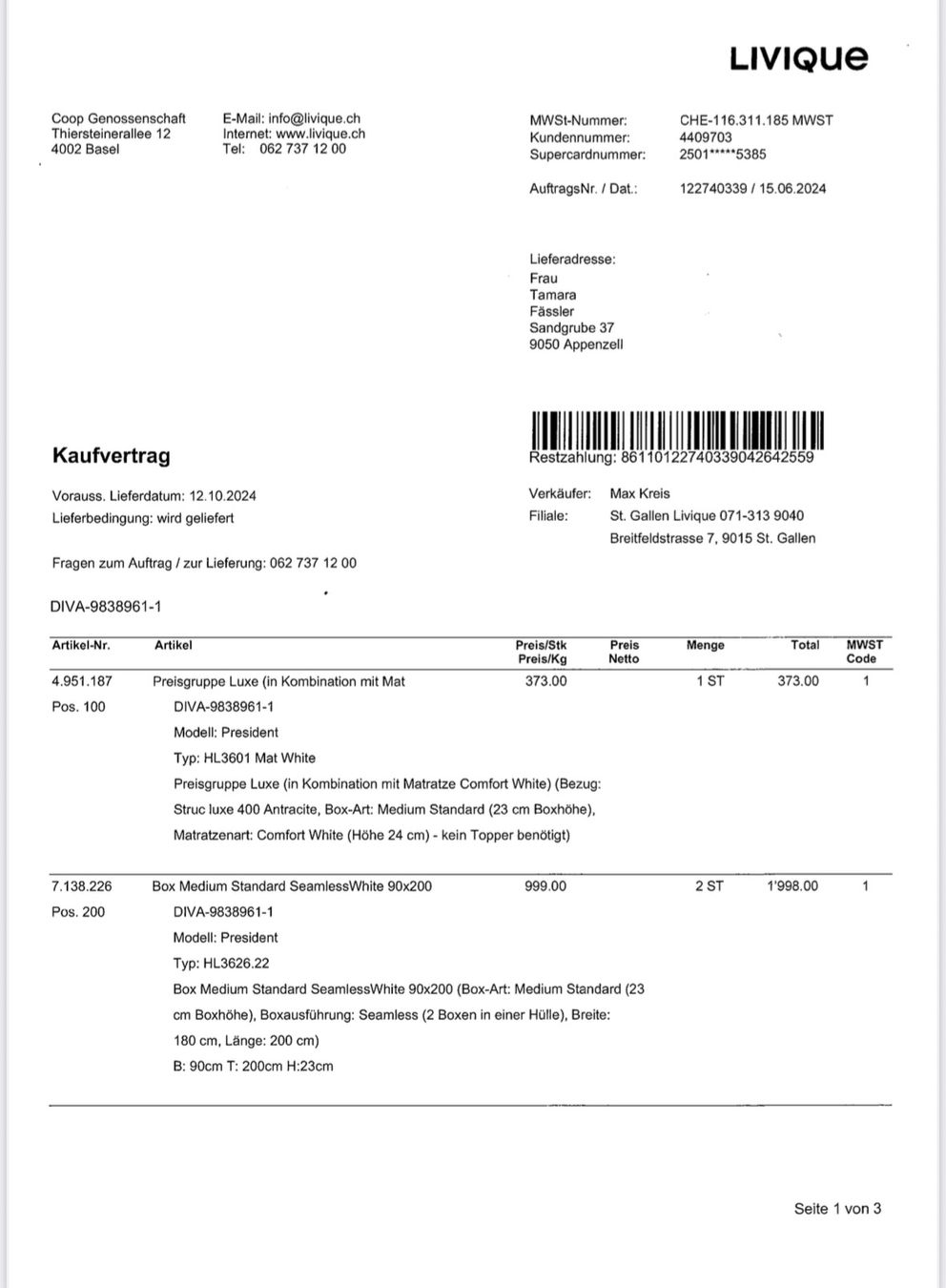Betten: Boxspringbett | über 1400.- günstiger – Neu (gemäss Beschreibung) aus Appenzell von Chiaraa27 5