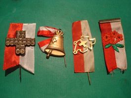 Abzeichen 1. August 1961,1962,1963,1964