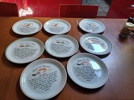 Pizzateller aus Porzellan 