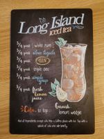 Plaque en métal Long Island Iced Tea