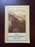 Livre antique BLS Lötschberg Simplon 1925 avec carte topo