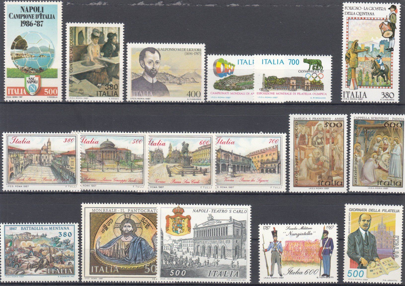 Tutti i francobolli: Italien 1987 postfrisch – Usato da Bürglen TG venduto da StampGraf 2