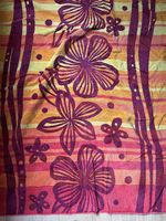 Doppel Badetuch / Strandtuch Blume