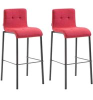 + CLP 2er-Set Barhocker Kado Mit Flachem Stoffsitz