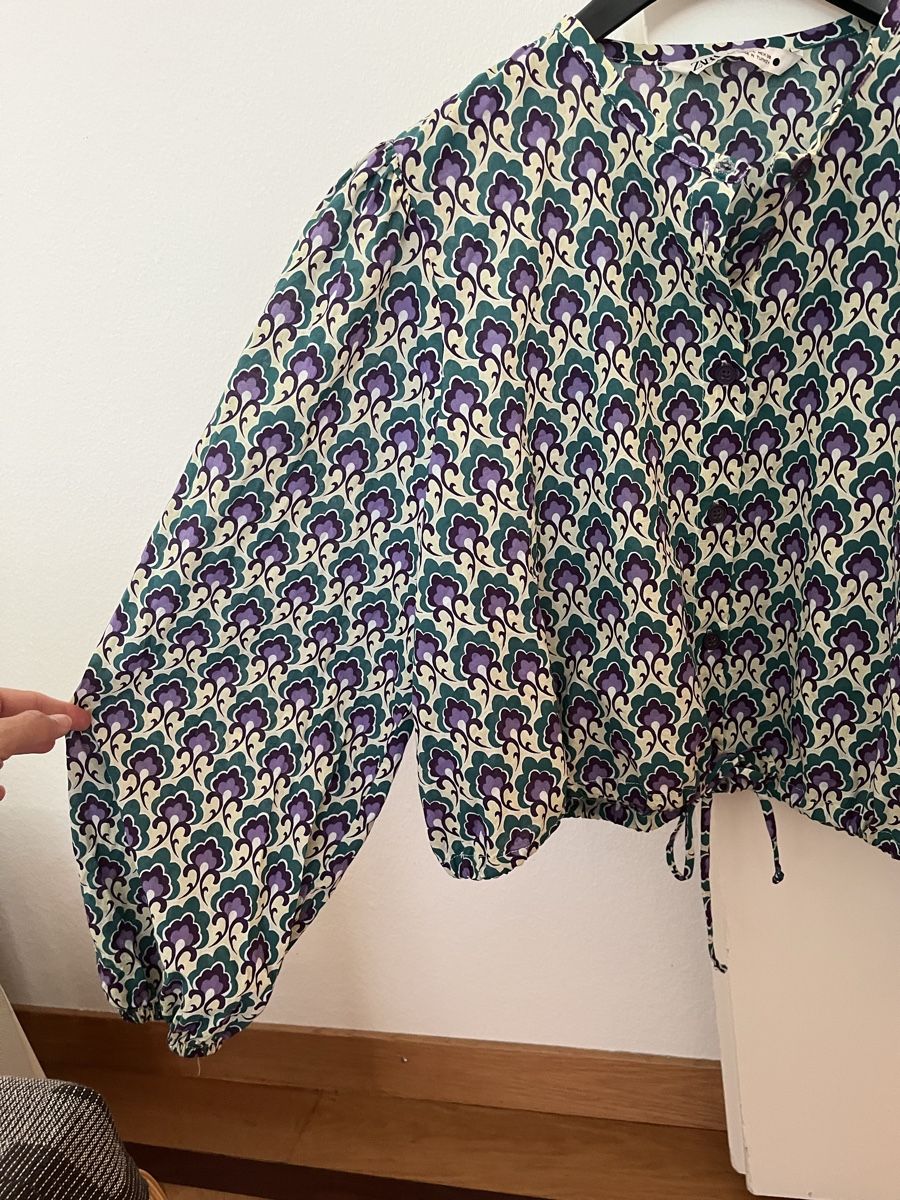Zara Camicette: Zara cropped Blusentop, Gr. L – Usato da Zürich venduto da vintage_for_you 1