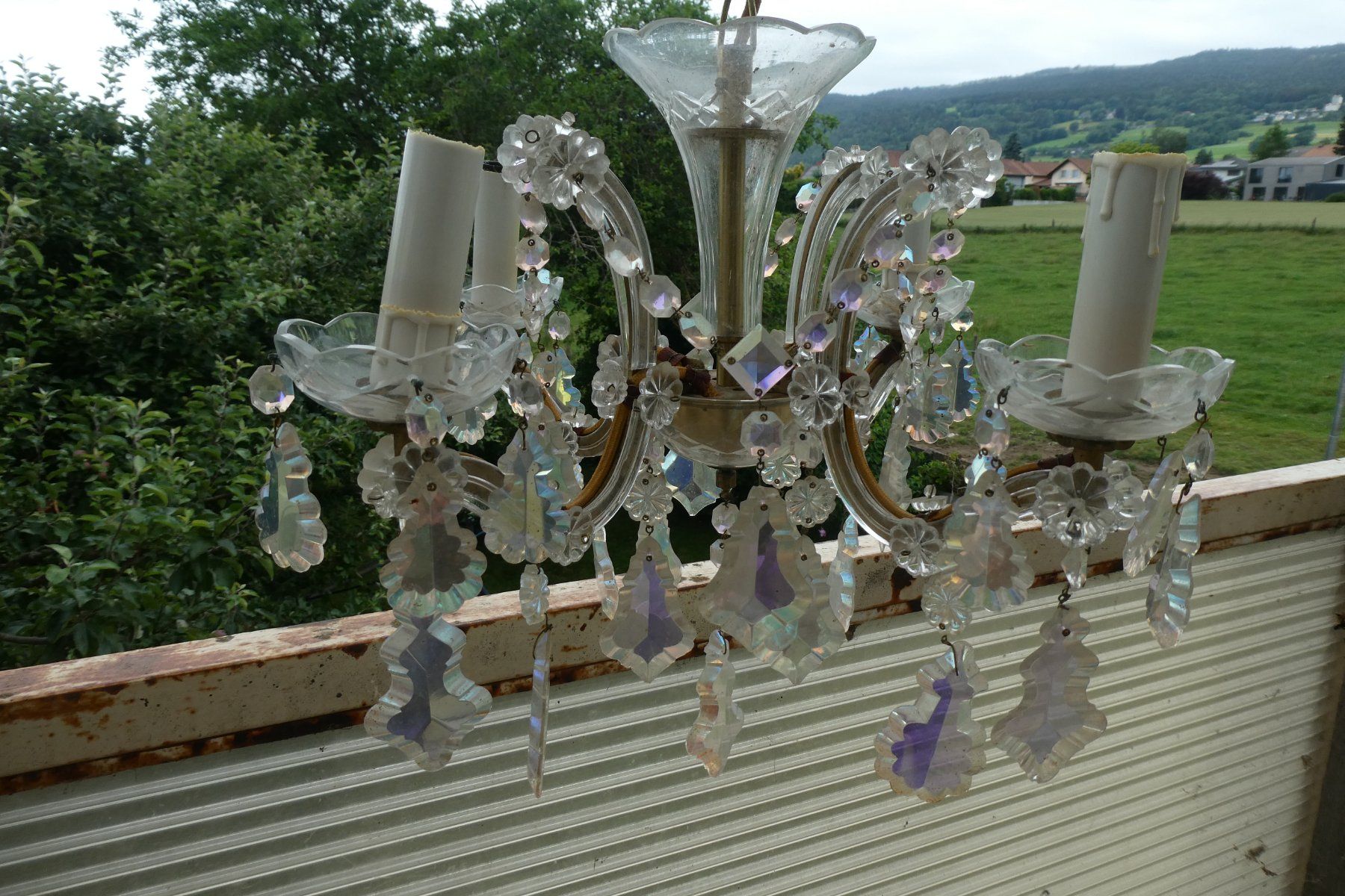 Lustres & lampes de plafonds: Jolis lustre a pampilles – D'occasion à Fontaines NE par monloisir 2