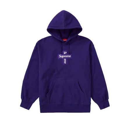 Supreme Cross Box Logo Hooded Sweatshirt