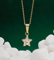 9 Karat Echt Gold Anhänger Damen mit Kette s925