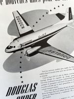Douglas Flugzeuge - 4 alte Werbungen / Réclames 1949/51