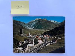 Ansichtskarte Hospental mit Bergpanorama