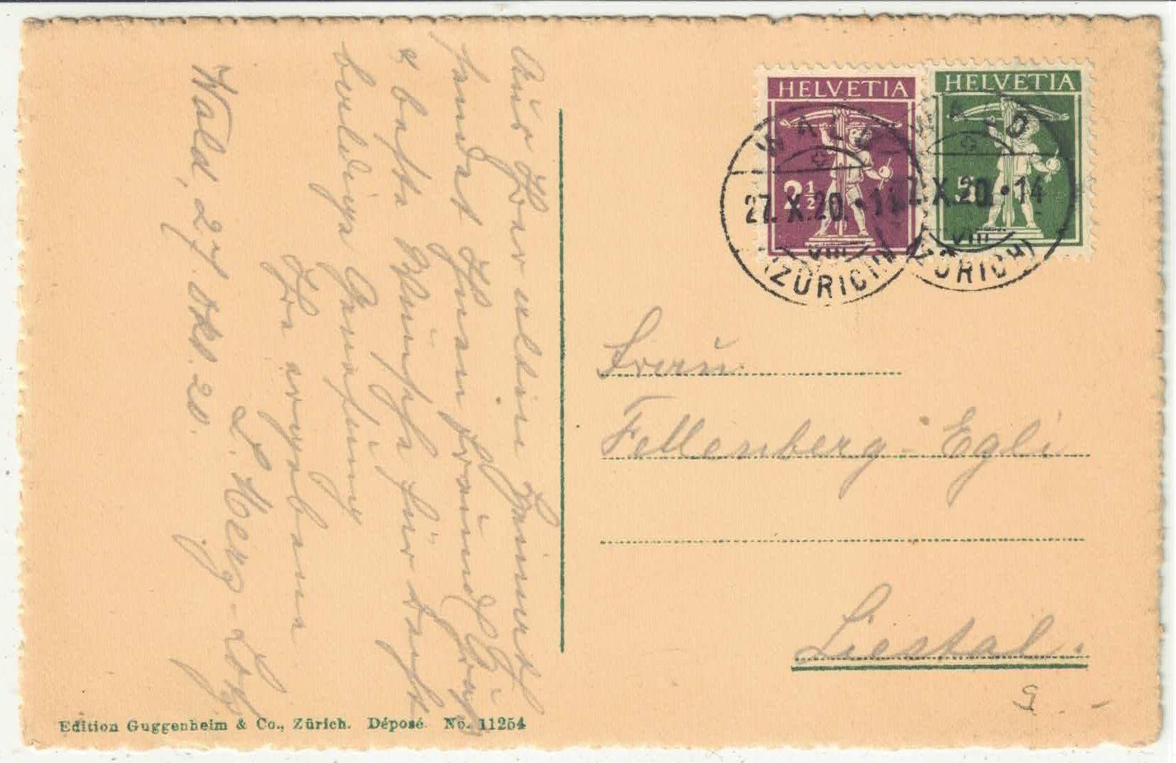 Cartoline postali: Wald ZH - Generalansicht - Guggenheim-Litho – Usato da Ettingen venduto da Kartenplanet 1