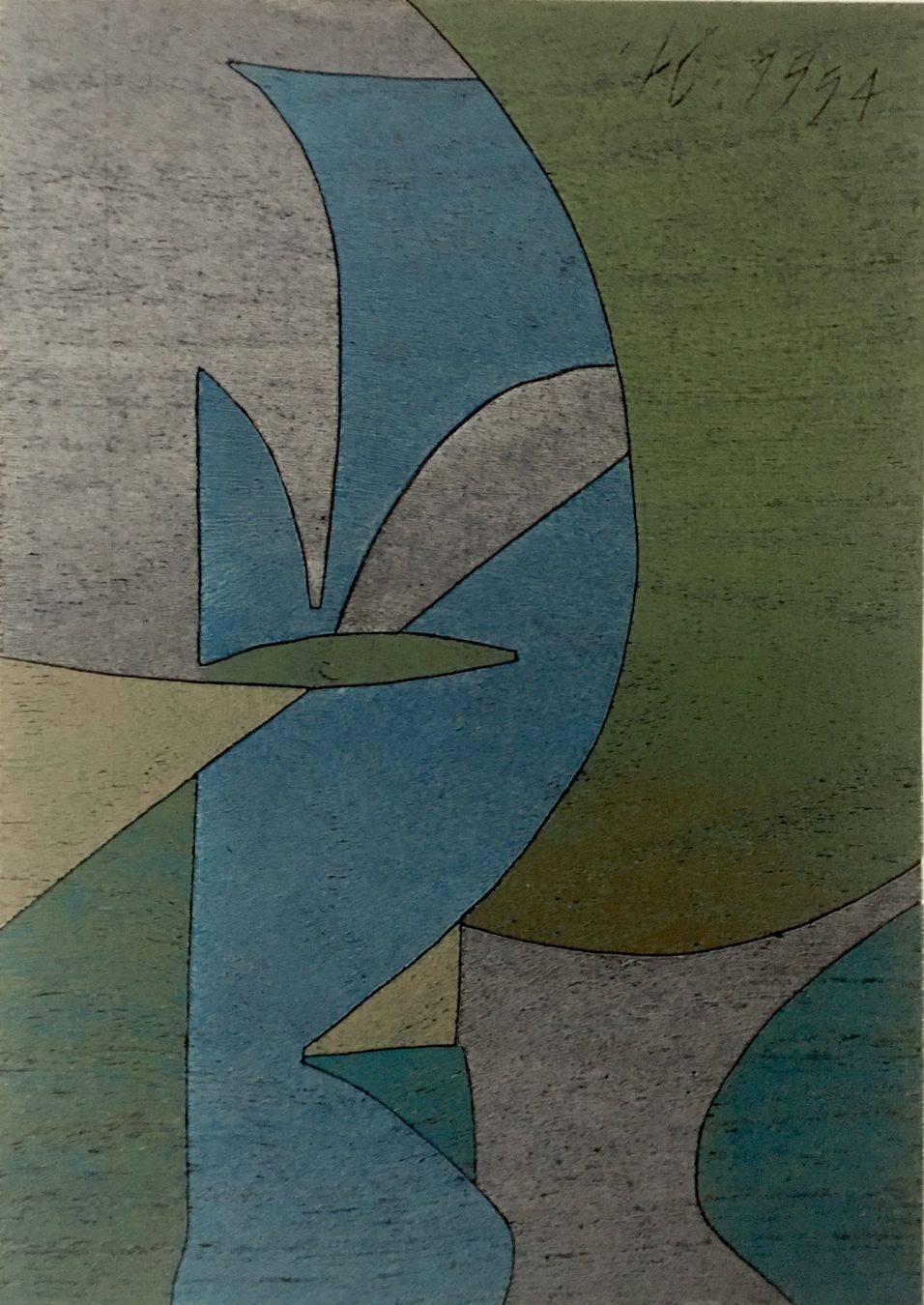 Xilografie: Franz Eggenschwiler    "Helmkleinod"     Farbholzschnitt – Usato da Nennigkofen venduto da juhit 3