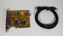 Firewire Combo Karte 2x Firewire IEEE 1394 und 3x USB 2.0